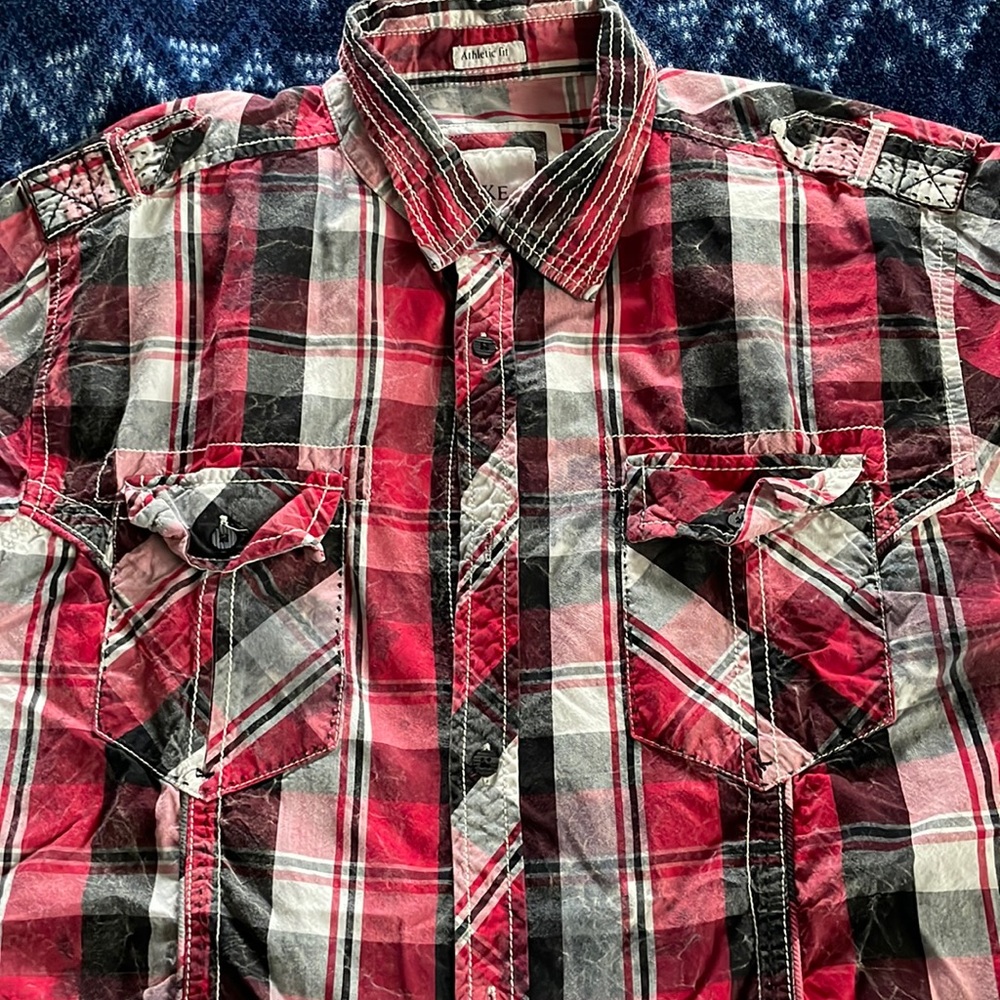 BKE button down plaid shirt, L